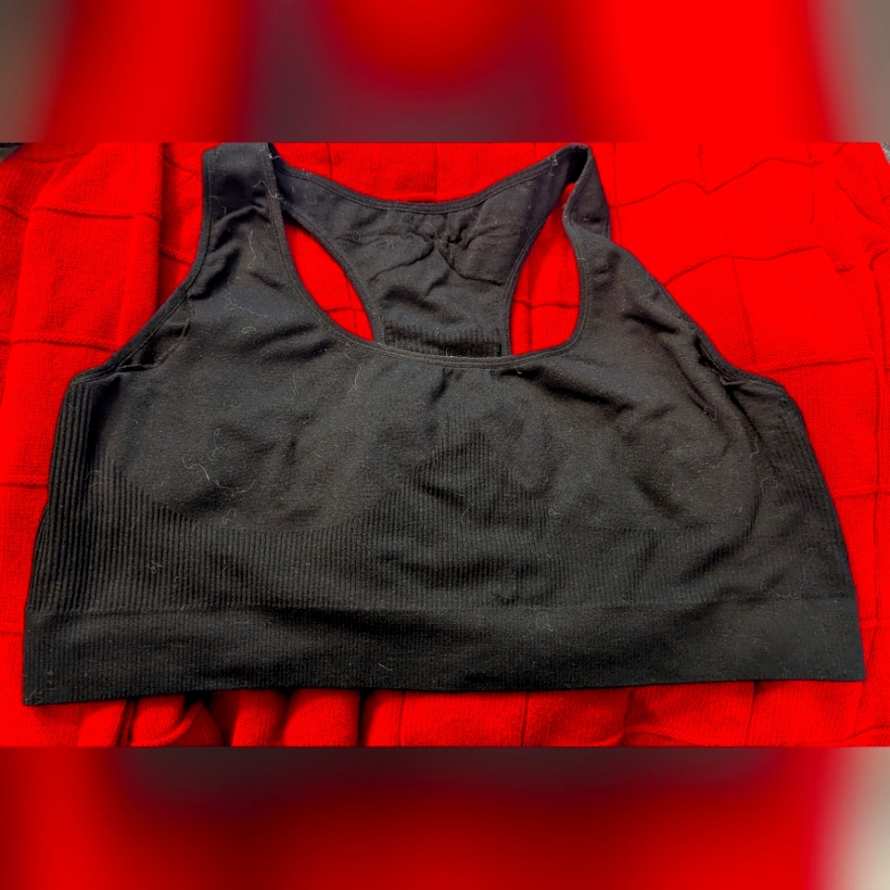 3xl black sleep/sports bra